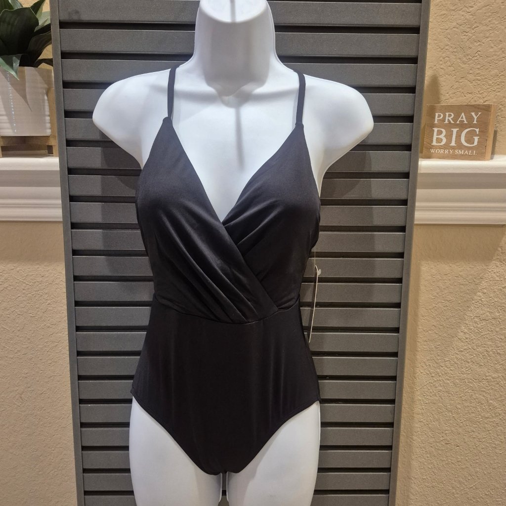 Anne Cole Women's Plunge Twist One Piece Swimsuit Size 6